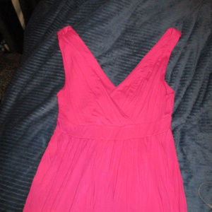 Pink Jersey Vneck Dress